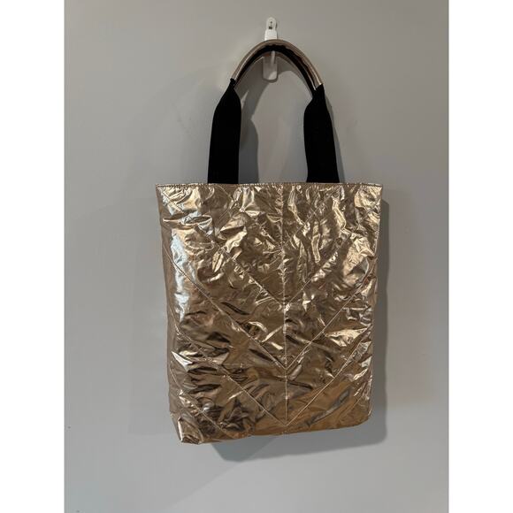 Victorias Secret Quilted Tote Bag in Rose Gold 16 x 16 x 4 - Picture 2 of 5